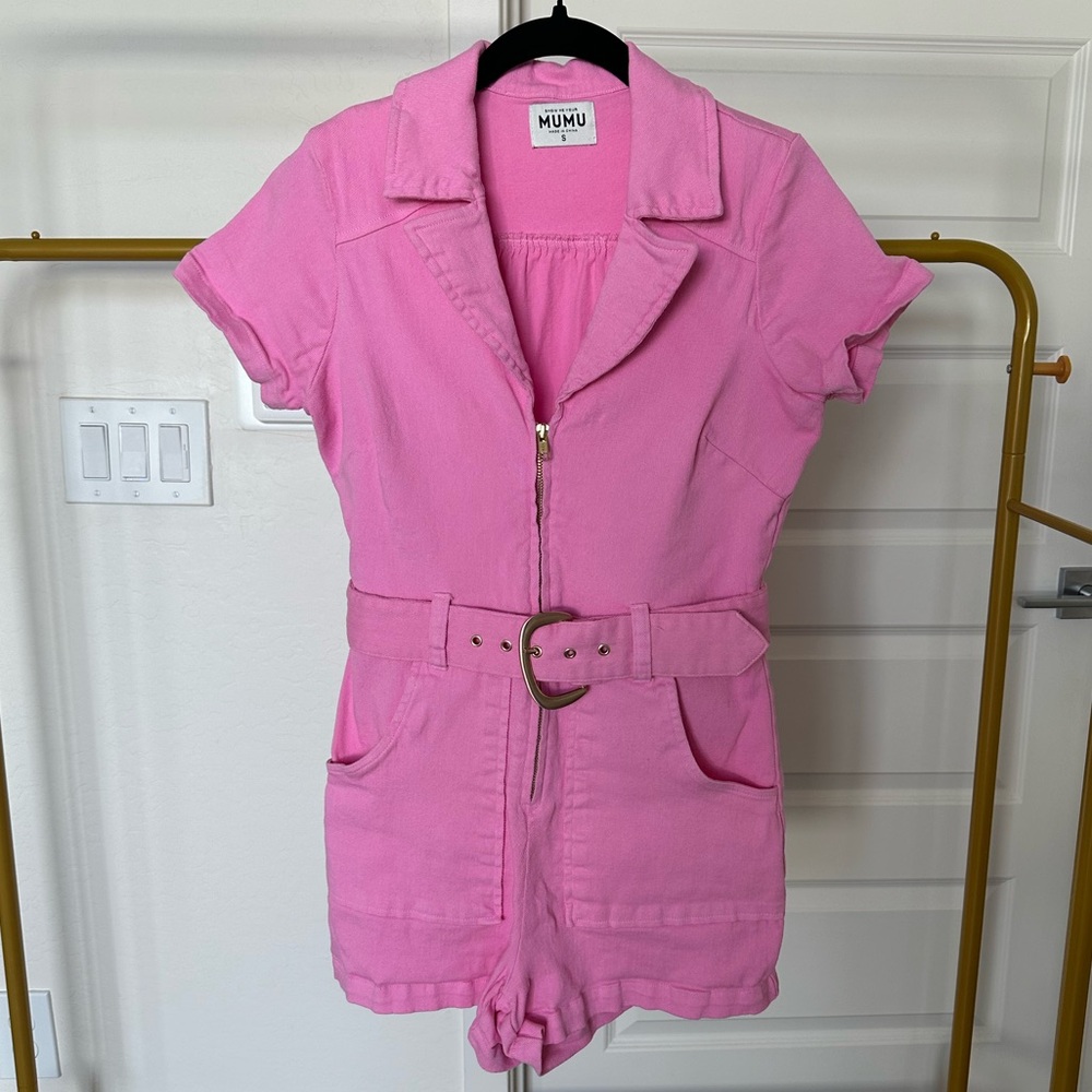 SHOW ME YOUR MUMU Outlaw Romper in Pink - Picture 3 of 5